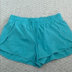 90 Degree By Reflex Turquoise Athletic Shorts